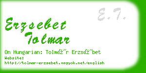 erzsebet tolmar business card